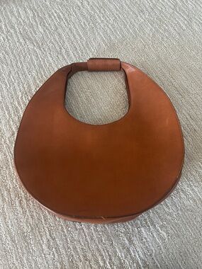 STAUD authentic like new embossed leather moon bag